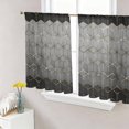 thumbnail image 1 of Sheer Curtains 45 Inch Length 2 Panels Set for Kitchen, Ombre Gray Geometric Semi Sheer Curtains for Windows, Modern Abstract Art Voile Window Treatments Rod Pocket Curtain, 1 of 7