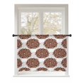 thumbnail image 1 of Sheer Curtains 45 Inch Length, Brown Dahlia Semi Sheer Curtains Light Filtering Window Treatment, Vintage Abstract Grey Flowers Floral Privacy Voile Drapes for Living Room Bedroom 52x45 Inch, 1 of 7