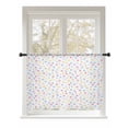 thumbnail image 1 of Sheer Curtains 45 Inch Length, Colorful Polka Dot Semi Sheer Curtains Light Filtering Window Treatment, Modern Minimalist Geometric Privacy Voile Drapes for Living Room Bedroom 52x45 Inch, 1 of 7