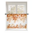 thumbnail image 1 of Sheer Curtains 45 Inch Length, Orange Eucalyptus Leaves Semi Sheer Curtains Light Filtering Window Treatment, Spring Summer Botanical Privacy Voile Drapes for Living Room Bedroom 52x45 Inch, 1 of 7