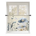 thumbnail image 1 of Sheer Curtains 45 Inch Length, Spring Blue Floral Semi Sheer Curtains Light Filtering Window Treatment, Vintage Garden Wildflowers Botanical Privacy Voile Drapes for Living Room Bedroom 52x45 Inch, 1 of 7