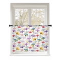 thumbnail image 1 of Sheer Curtains 45 Inch Length, Watercolor Flowers Semi Sheer Curtains Light Filtering Window Treatment, Spring Floral Plants Country Privacy Voile Drapes for Living Room Bedroom 52x45 Inch, 1 of 7