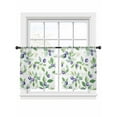 thumbnail image 1 of Sheer Curtains 45 inches Long 2 Panels Set Summer Fruit Watercolor Purple Blueberry Tiers Sheers Rod Pocket Small Window Short Curtains for Kitchen Cafe, Each 52" W x 45" L, 1 of 7