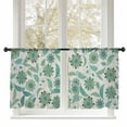 thumbnail image 1 of Sheer Curtains 45 inches Long, Abstract Paisley Pattern Vintage Green Ethnic Floral Light Filtering Sheer Window Curtains Rod Pocket Voile Drapes for Bedroom Living Room, 52"W x 45"L 2 Panels, 1 of 7