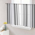 thumbnail image 1 of Sheer Curtains 54 Inch Length 2 Panels Set for Kitchen, Grey Stripe Semi Sheer Curtains for Windows, Farmhouse Minimalist Striped Voile Window Treatments Rod Pocket Curtain, 1 of 7