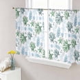 thumbnail image 1 of Sheer Curtains 54 Inch Length 2 Panels Set for Kitchen, Sage Green Coastal Semi Sheer Curtains for Windows, Coral Starfish Seaside Summer Beach Voile Window Treatments Rod Pocket Curtain, 1 of 7