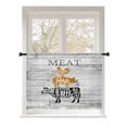 thumbnail image 1 of Sheer Curtains 54 Inch Length, Farmhouse Wooden Grain Semi Sheer Curtains Light Filtering Window Treatment, Vintage Shabby Chic Cow Pig Chicken Privacy Voile Drapes for Living Room 52x54 Inch, 1 of 7