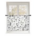 thumbnail image 1 of Sheer Curtains 54 Inch Length, Grey Spring Floral Semi Sheer Curtains Light Filtering Window Treatment, Flowers Botanical Elegant Pastoral Privacy Voile Drapes for Living Room Bedroom 52x54 Inch, 1 of 7