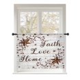 thumbnail image 1 of Sheer Curtains 54 Inch Length, Grey Wooden Grain Semi Sheer Curtains Light Filtering Window Treatment, Brown Country Texas Star Branches Privacy Voile Drapes for Living Room Bedroom 52x54 Inch, 1 of 7
