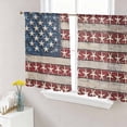 thumbnail image 1 of Sheer Curtains 54 Inches Long, Coastal American Flag Light Filtering Window Curtains for Living Room/Bedroom, Starfish Vintage USA Flag Rod Pocket Voile Sheer Curtain Drapes, 52"W x 54"L, 2 Panels, 1 of 8