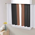 thumbnail image 1 of Sheer Curtains 54 Inches Long, Contemporary Boho Modern Art Light Filtering Window Curtains for Living Room/Bedroom, Brown Black White Rod Pocket Voile Sheer Curtain Drapes, 52"W x 54"L, 2 Panels, 1 of 9