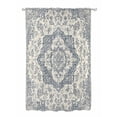 thumbnail image 1 of Sheer Curtains 63 Inch Length, Beige Blue Boho Semi Sheer Curtains Light Filtering Window Treatment, Medieval Vintage Ethnic Floral Abstract Privacy Voile Drapes for Living Room Bedroom 52x63 Inch, 1 of 7