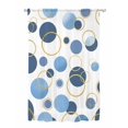 thumbnail image 1 of Sheer Curtains 63 Inch Length, Blue Polka Dots Semi Sheer Curtains Light Filtering Window Treatment, Modern Abstract Art Privacy Voile Drapes for Living Room Bedroom 52x63 Inch, 1 of 7