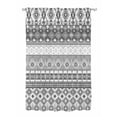 thumbnail image 1 of Sheer Curtains 63 Inch Length, Grey White Boho Semi Sheer Curtains Light Filtering Window Treatment, Vintage Ethnic Tribe Abstract Art Privacy Voile Drapes for Living Room Bedroom 52x63 Inch, 1 of 7