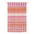 thumbnail image 1 of Sheer Curtains 63 Inch Length, Pink Orange Boho Semi Sheer Curtains Light Filtering Window Treatment, Vintage Ethnic Tribe Abstract Art Privacy Voile Drapes for Living Room Bedroom 52x63 Inch, 1 of 7