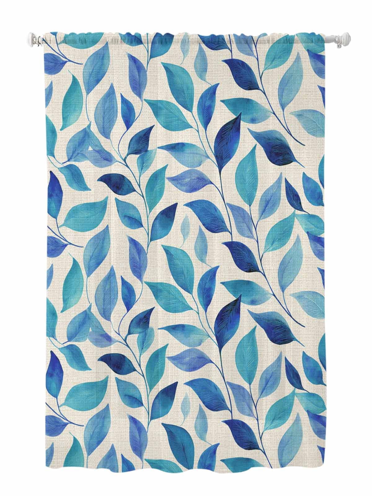 Curated visual reference: Sheer Curtains 63 Inch Length Spring Leaves Semi Sheer Curtains Photo Inspiration