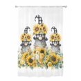 thumbnail image 1 of Sheer Curtains 63 Inch Length, Sunflower Gnomes Semi Sheer Curtains Light Filtering Window Treatment, Spring Eucalyptus Floral Watercolor Privacy Voile Drapes for Living Room Bedroom 52x63 Inch, 1 of 7