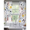 thumbnail image 1 of Sheer Curtains 63 Inches Long 2 Panels, Pastoral Wildflower Abstract Herb Rod Pocket Curtain Voile Draperies, Watercolor Floral Country Light Filtering Window Treatment for Living Room, 1 of 8