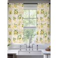 thumbnail image 1 of Sheer Curtains 63 Inches Long 2 Panels, Summer Farm Lemon Rod Pocket Curtain Voile Draperies, Vintage Country Fruit on Newspaper Light Filtering Window Treatment for Living Room Kitchen Bedroom, 1 of 8