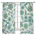 thumbnail image 1 of Sheer Curtains 63 inches Long, Abstract Paisley Pattern Vintage Green Ethnic Floral Light Filtering Sheer Window Curtains Rod Pocket Voile Drapes for Bedroom Living Room, 52"W x 63"L 2 Panels, 1 of 7