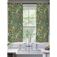 thumbnail image 1 of Sheer Curtains 72 Inches Long 2 Panels, Country Bird Tree Branch Rod Pocket Curtain Voile Draperies, Farmhouse Leaf Botanical on Green Light Filtering Window Treatment for Living Room Bedroom, 1 of 8