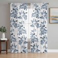 thumbnail image 1 of Sheer Curtains 72 Inches Long 2 Panels Set for Bedroom, Blue Fruit Semi Sheer Curtains for Windows, Vintage Plant Nature Botanical Flower Floral Voile Window Treatments Rod Pocket Curtain, 1 of 7
