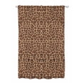 thumbnail image 1 of Sheer Curtains 72 Inches Long, Brown Beige Semi Sheer Curtains Light Filtering Window Treatment, Leopard Stripes Modern Art Privacy Voile Drapes for Living Room Bedroom 52x72 Inch, 1 of 7