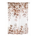thumbnail image 1 of Sheer Curtains 72 Inches Long, Eucalyptus Leaves Semi Sheer Curtains Light Filtering Window Treatment, Grey Pink Summer Botanical Watercolor Weeping Privacy Voile Drapes for Living Room 52x72 Inch, 1 of 7