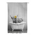thumbnail image 1 of Sheer Curtains 72 Inches Long, Funny Yak Semi Sheer Curtains Light Filtering Window Treatment, Cute Art Vintage Lovely Animals on Bathtub Privacy Voile Drapes for Living Room Bedroom 52x72 Inch, 1 of 7