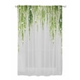 thumbnail image 1 of Sheer Curtains 72 Inches Long, Sage Green Semi Sheer Curtains Light Filtering Window Treatment, Summer Botanical Leaves Watercolor Privacy Voile Drapes for Living Room Bedroom 52x72 Inch, 1 of 7