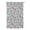 thumbnail image 1 of Sheer Curtains 72 Inches Long, Spring Red Floral Semi Sheer Curtains Light Filtering Window Treatment, Daiy Birds Farmhouse Blue Botanical Privacy Voile Drapes for Living Room Bedroom 52x72 Inch, 1 of 7