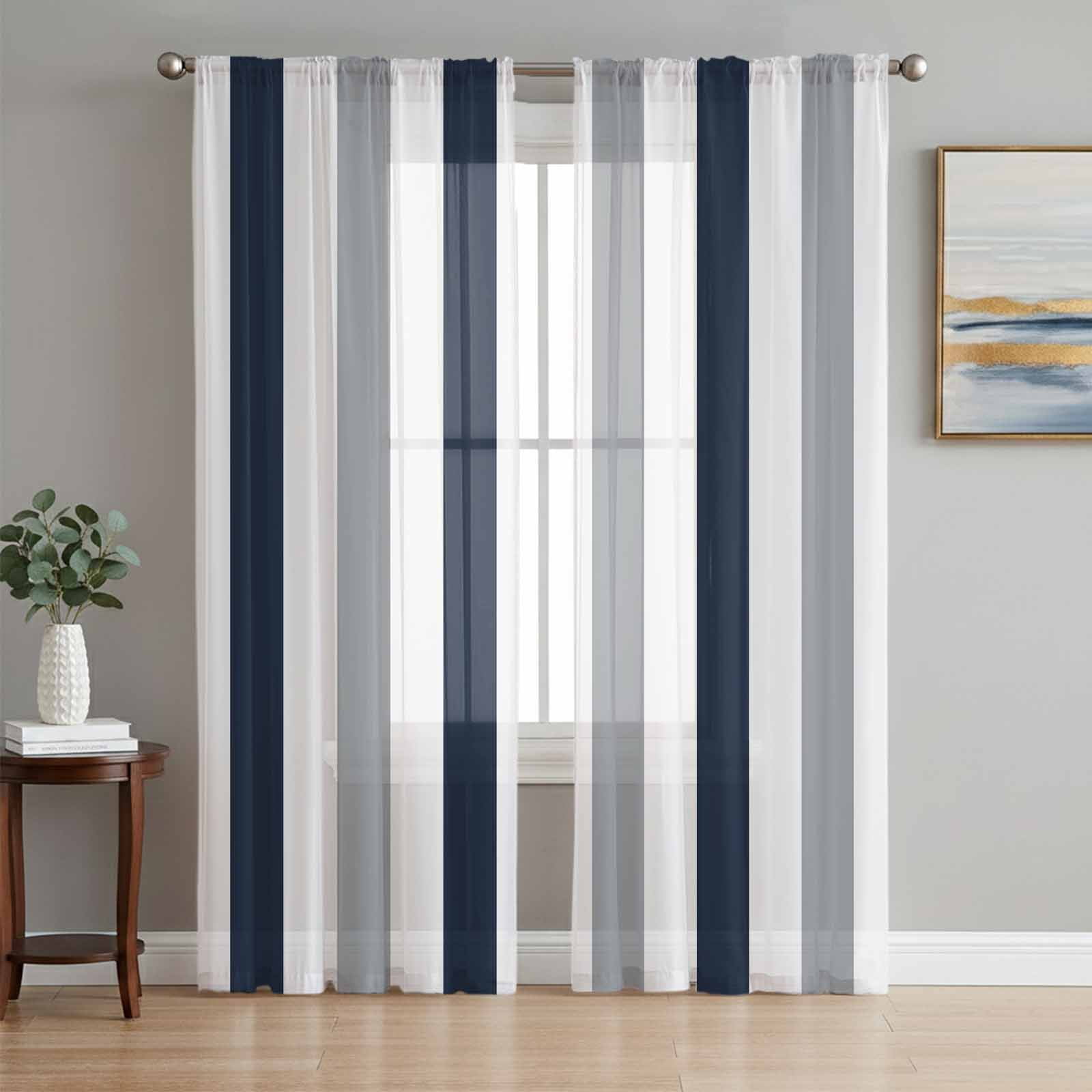Navy Blue And Gray Curtains