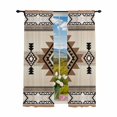 thumbnail image 1 of Sheer Curtains 84 inches Long 2 Panels Set Boho Light Filtering Sheer Drapes Rod Pocket Window Curtains for Living Room/Bedroom, Southwest Aztec Pattern Brown Beige, 1 of 8
