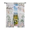 thumbnail image 1 of Sheer Curtains 84 inches Long 2 Panels Set Retro Coastal Light Filtering Sheer Drapes Rod Pocket Window Curtains for Living Room/Bedroom, Gnome Shell Starfish Green Ivory, 1 of 8