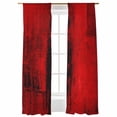 thumbnail image 1 of Sheer Curtains 84 inches Long, Red Abstract Art Graffiti Paint Style Light Filtering Sheer Window Curtains Rod Pocket Voile Drapes for Bedroom Living Room, 52"W x 84"L 2 Panels, 1 of 7