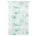 thumbnail image 1 of Sheer Curtains 96 Inches Long, Green Flower Semi Sheer Curtains Light Filtering Window Treatment, Watercolor Floral Botanical Line Drawing Print Privacy Voile Drapes for Living Room 52x96 Inch, 1 of 7