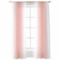 thumbnail image 1 of Sheer Curtains 96 inches Long, Pink White Ombre Gradient Color Light Filtering Sheer Window Curtains Rod Pocket Voile Drapes for Bedroom Living Room, 52"W x 96"L 2 Panels, 1 of 7