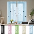 thumbnail image 1 of Sheer Curtains for Bedroom 39 Inch Solid Color Light Filtering Curtains with Double Layered Stereoscopic Butterfly Brooch Vintage Window Treatment for Living Room Home Decor Party Blue by PALIFEUR, 1 of 8