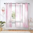 thumbnail image 1 of Sheer Curtains Grommet Drapes Window Treatments Light Filtering for Bedroom Living Room 2 Panels 42" x 63" Pink Soft Smoke Cloud, 1 of 7