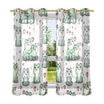 thumbnail image 1 of Sheer Curtains Grommet Drapes Window Treatments Light Filtering for Bedroom Living Room 2 Panels 52" x 63" Cute Love Frogs, 1 of 7