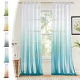 thumbnail image 1 of Sheer Curtains, Light Filtering Ombre Curtains, Polyester Voile Drapes for Living Room Balcony Bedroom, 1 of 9