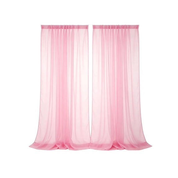 Sheer Curtains Light Filtering Voile Rod Pocket Window Drapes for Bedroom Living Room, Semi-Transparent Airy Polyester Curtain Panel, 55x90 Inch, with 3 Hanging Options, Machine Washable