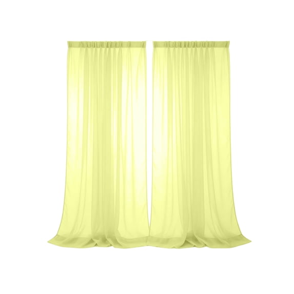 Sheer Curtains Light Filtering Voile Rod Pocket Window Drapes for Bedroom Living Room, Semi-Transparent Airy Polyester Curtain Panel, 55x90 Inch, with 3 Hanging Options, Machine Washable