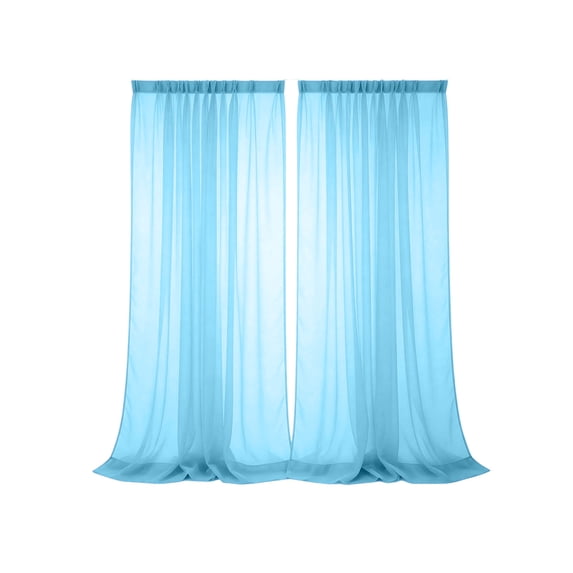 Sheer Curtains Light Filtering Voile Rod Pocket Window Drapes for Bedroom Living Room, Semi-Transparent Airy Polyester Curtain Panel, 55x90 Inch, with 3 Hanging Options, Machine Washable