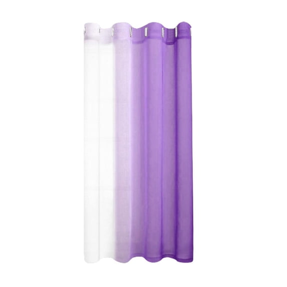 Sheer Curtains Light Filtering, Window Curtains Sheer, Black Sheer Curtains, CurtainswithGrommet, 52X63 In, Gradient Fade, Casual Spaces, Purple Tone, 1 Pc
