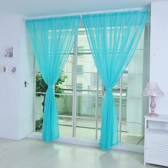 Sheer Curtains, See Through Curtains, Sheer Canopy Bed Curtains, Light Filtering Window Sheer Curtain Panels for Bedroom Living Room Yard, Elegant Solid Sheer Voile Window Curtain