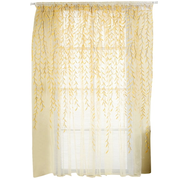 Sheer Curtains Set of 2, Light Filtering Window Treatment for Spring Summer, Soft Glass Voile Drapes for Living Room Bedroom, Fresh Airy Home Decor