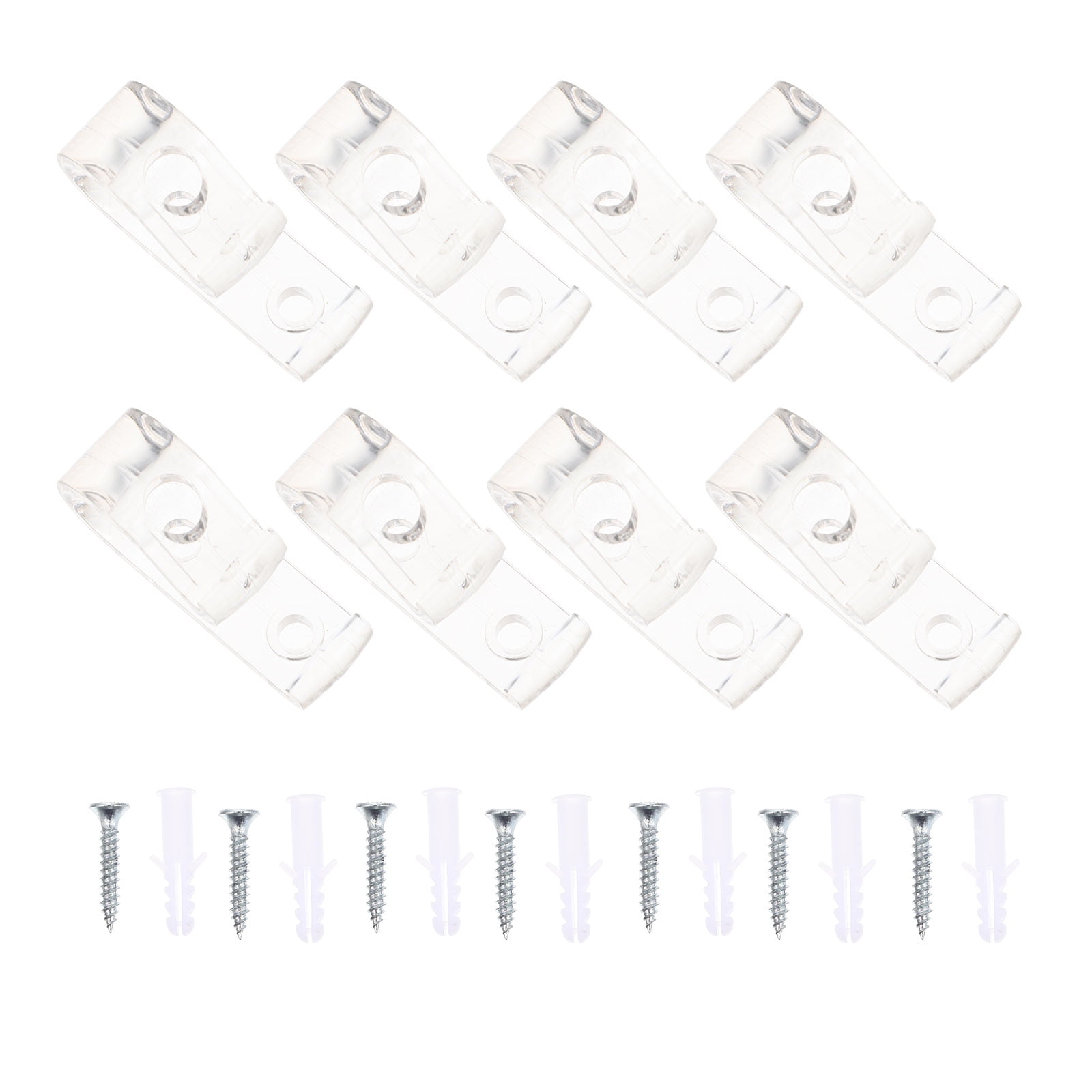 Guichaokj Sheer Drapes 8 Pcs Curtain Positioning Hook up Scroll Wheel