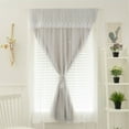 thumbnail image 1 of Sheer Embroidered Curtains for Window, Lightweight Light-Filtering Opaque Voile Panels, Soft Breathable Polyester for Living Room, Bedroom and Guest Room, Easy Installation and Elegant Room Decor, 1 of 6