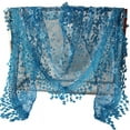 thumbnail image 1 of Sheer Floral Lace Mantilla Veil, Triangle Catholic Head Scarf for Church, 1 of 21